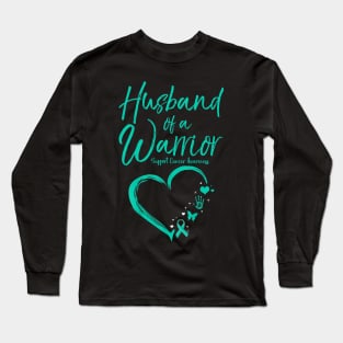 Husband Of A Warrior Cervical Cancer Awareness Long Sleeve T-Shirt